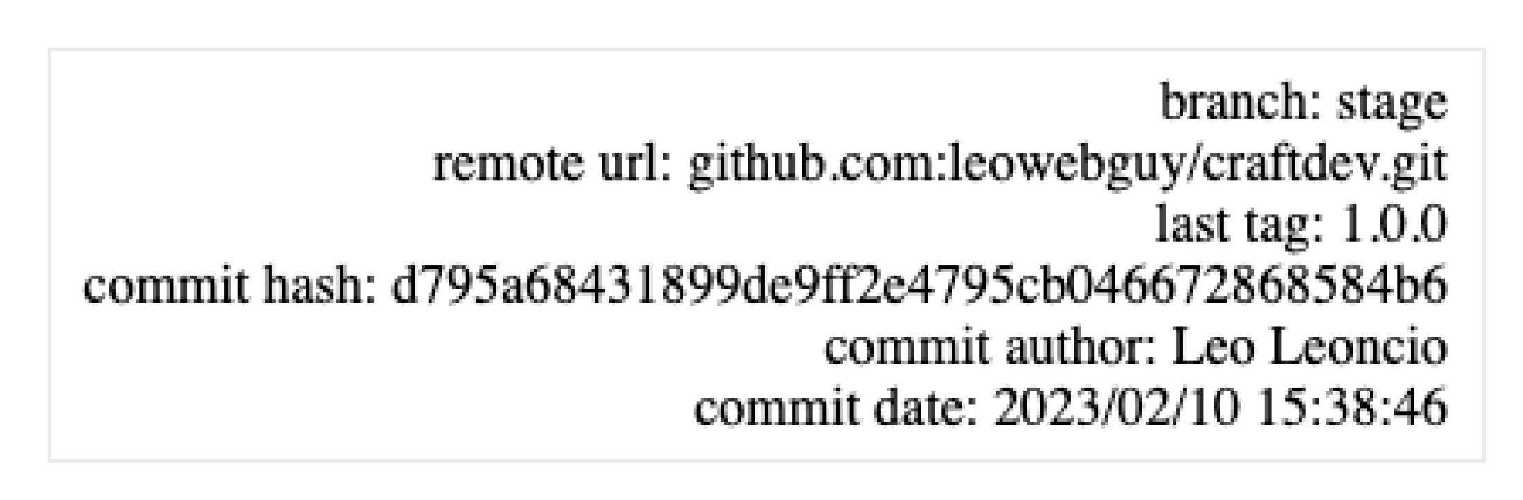 Git Info